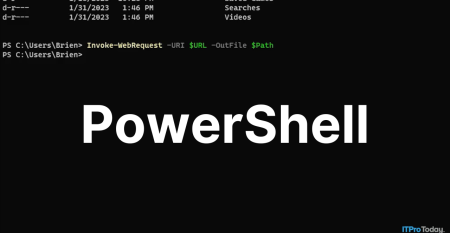 PowerShell text on a screenshot showing the Invoke-WebRequest command
